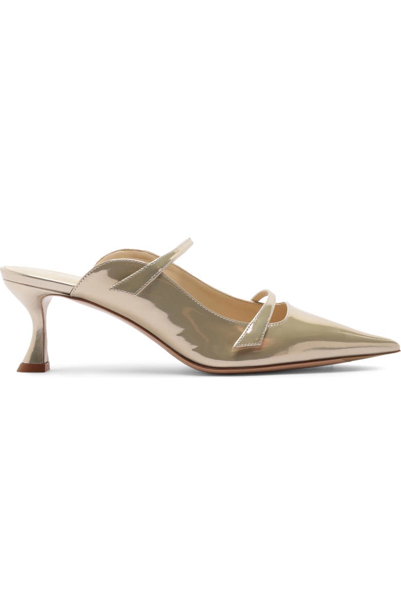 Alexandre Birman Tita Metallic Pointed Toe Mule Pump, Alternate, color, Yellow