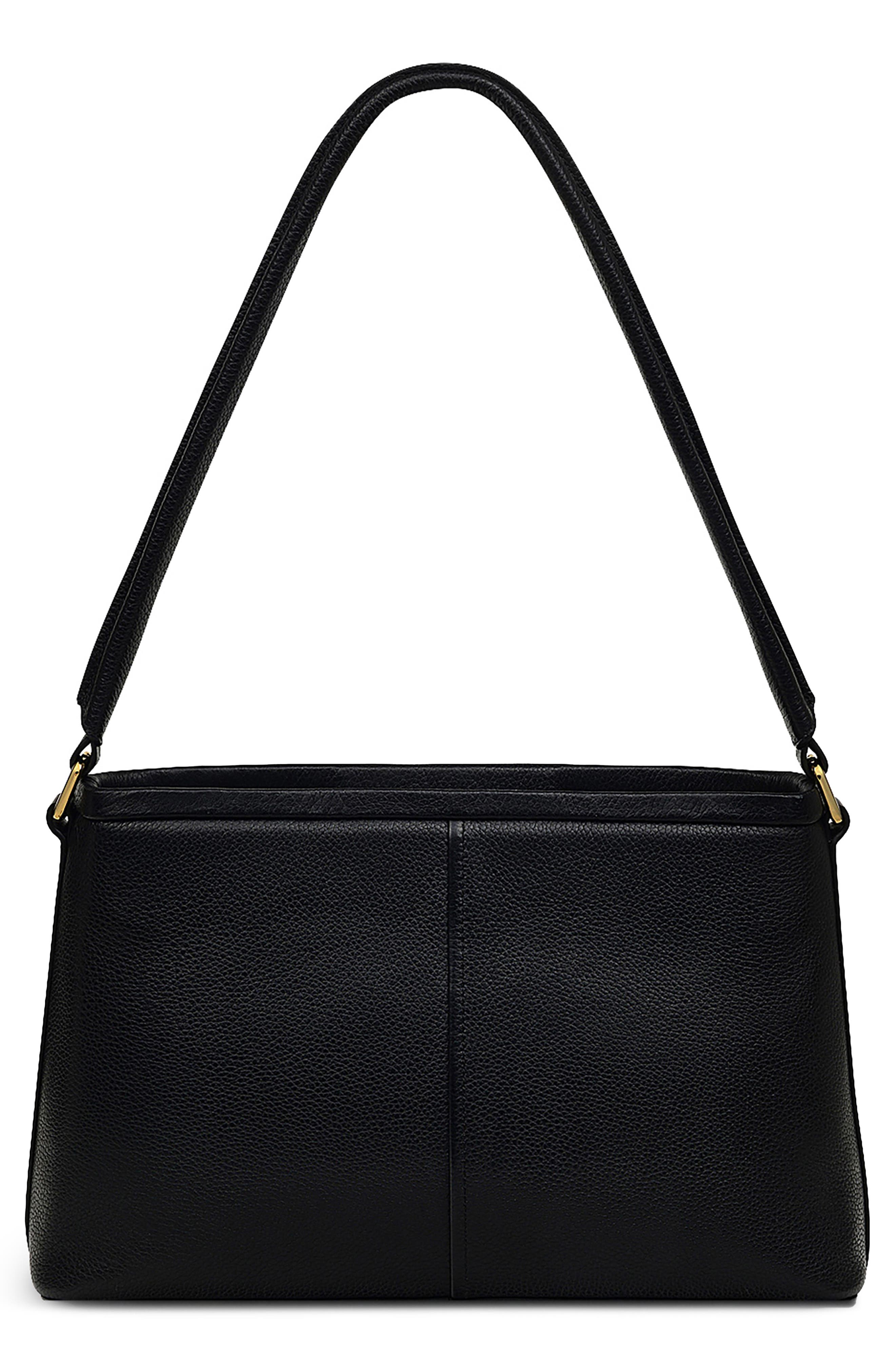 Radley Floral Street Stitch Medium Shoulder Bag, Alternate, color, Black