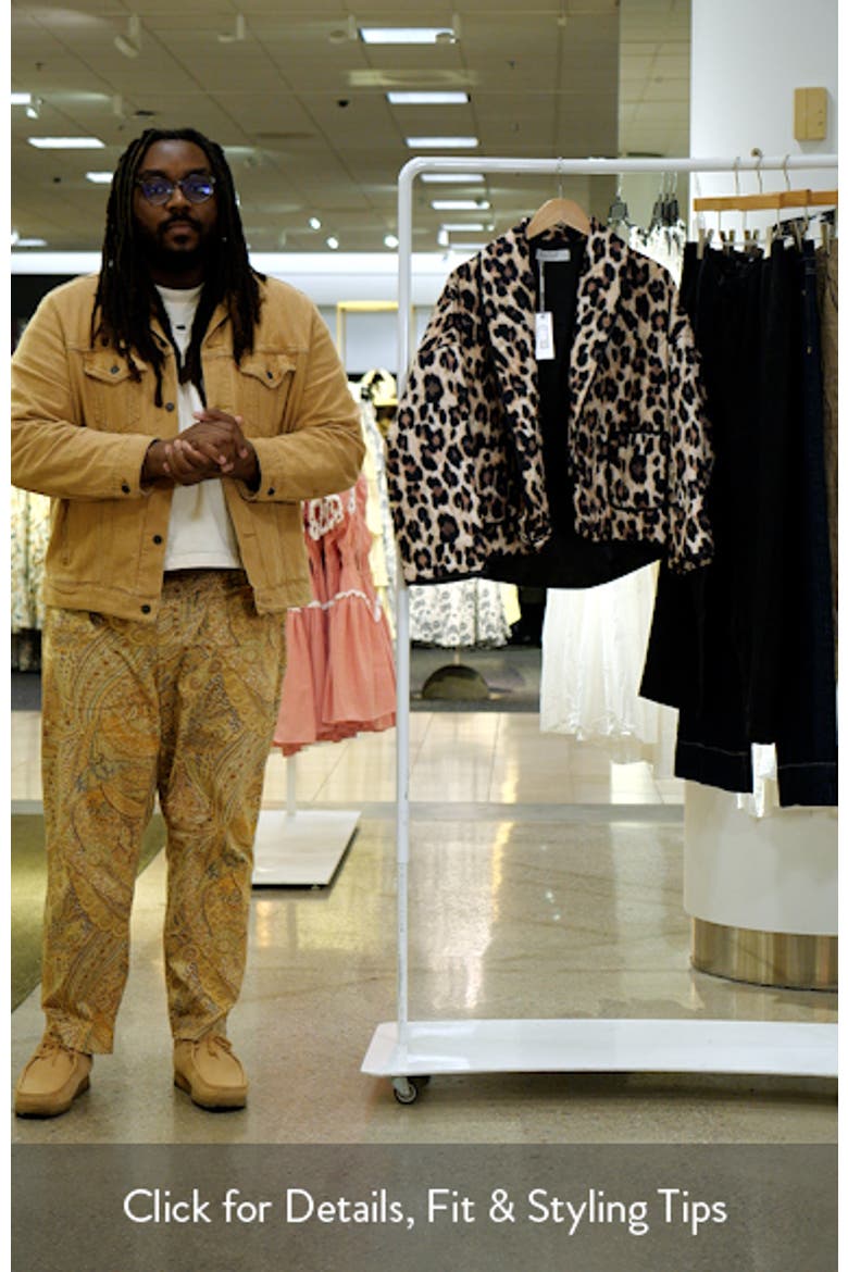 Marcos Leopard Print Quilted Jacket video