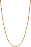 Adornia Men's Water Resistant Rope Chain Necklace