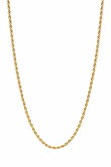 Adornia Men's Water Resistant Rope Chain Necklace