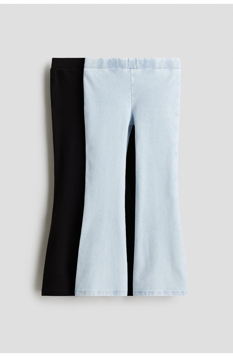 H&M 2-pack Flared Jeggings, Main, color, Light Blue/Black