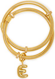 SAACHI Bubble Charm Initial Bracelet