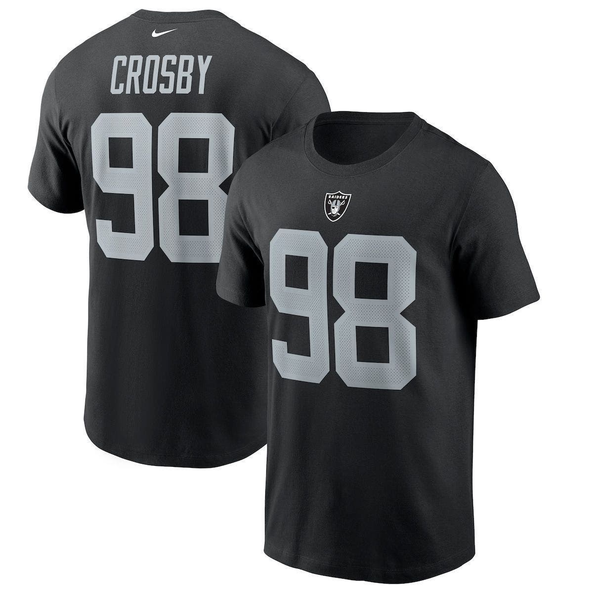 Nike Men's Nike Maxx Crosby Black Las Vegas Raiders Name & Number T ...