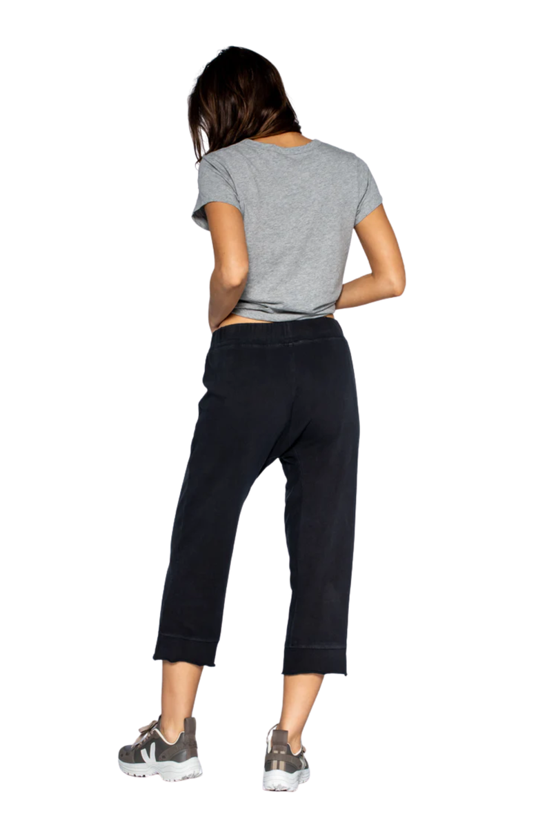 Wilt Crop Raw Jogger Easy Fit Pants, Alternate, color, Black