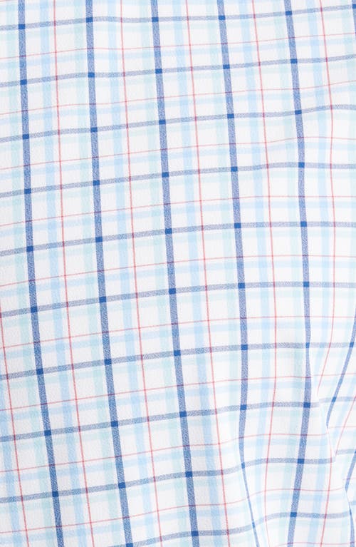 Mizzen + Main Mizzen+main Leeward Trim Fit Plaid Stretch Button-up Shirt In Blue