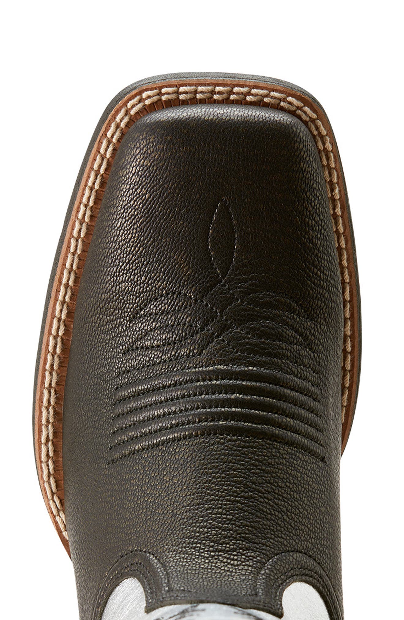 Ariat Round Up Ryder Western Boot, Alternate, color, Black/ Silver