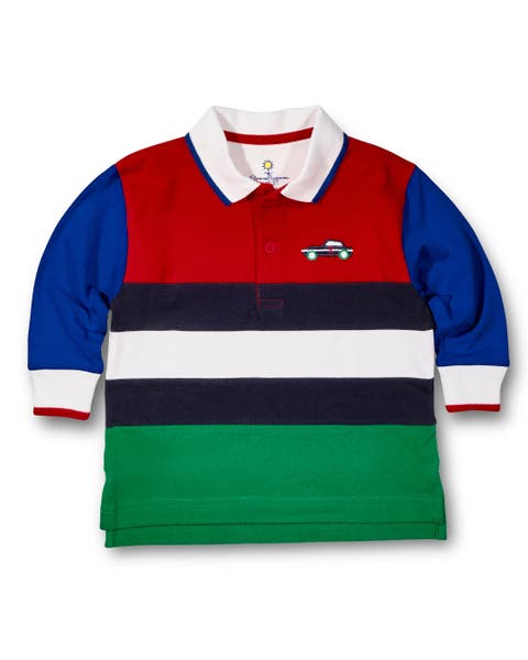 Jersey Knit Polo With Race Car (Toddler, Little Kid, Big Kid)