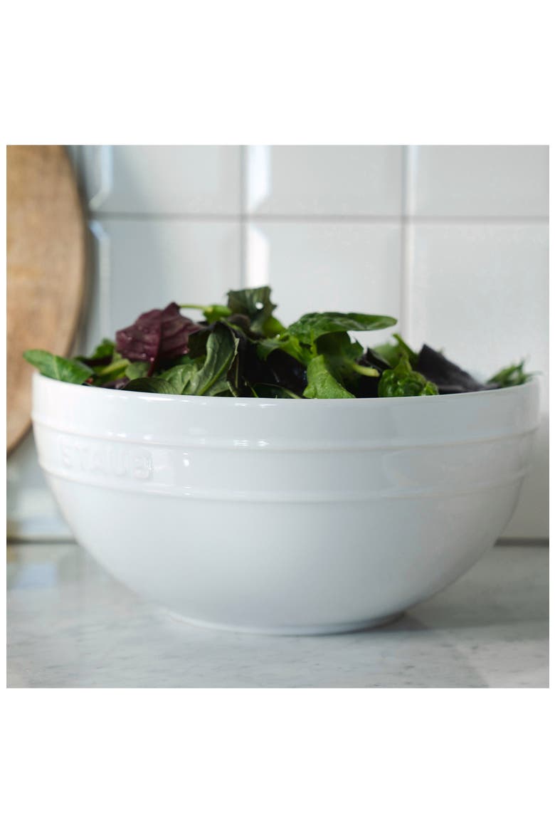 2-Piece Ceramic Nested Mixing Bowl Set, Alternate, color, WHITE
