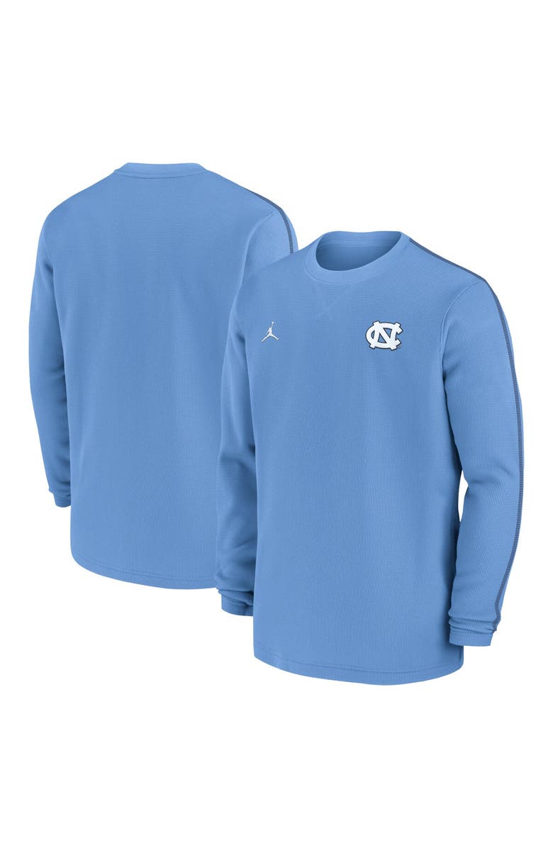 Jordan Brand Men's Jordan Brand Carolina Blue North Carolina Tar Heels 2024 Sideline Coaches Long Sleeve Top, Main, color, 