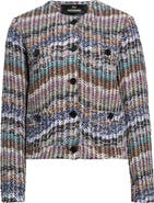 Missoni Metallic Stripe Herringbone Jacket