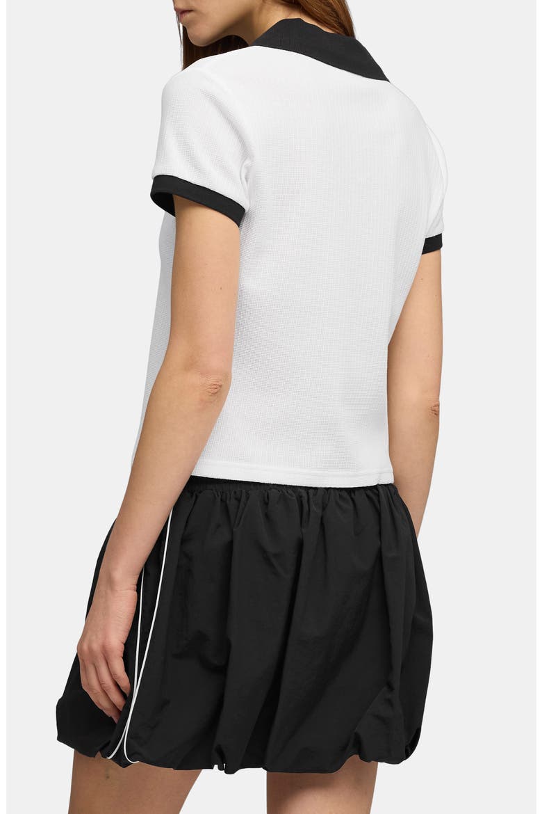 Essentials Tipped Johnny Collar Polo, Alternate, color, PUMA WHITE