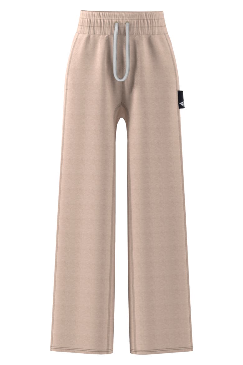 Wide Leg Cotton Blend Boyfriend Pants, Alternate, color, BOTANIC BEIGE MEL