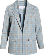 Liverpool Los Angeles Plaid Open Front Boyfriend Blazer