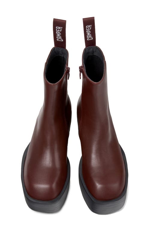 Camper Billie Platform Boot In Burgundy