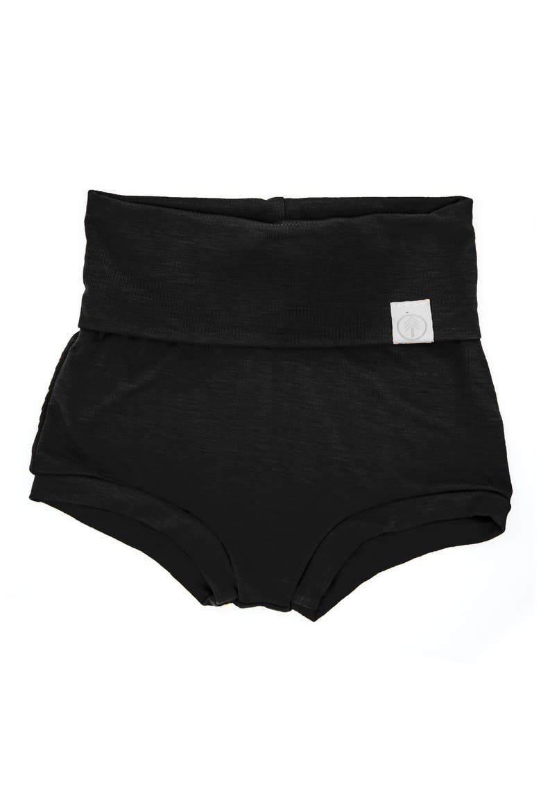 Foldover Waist Bloomers, Main, color, BLACK