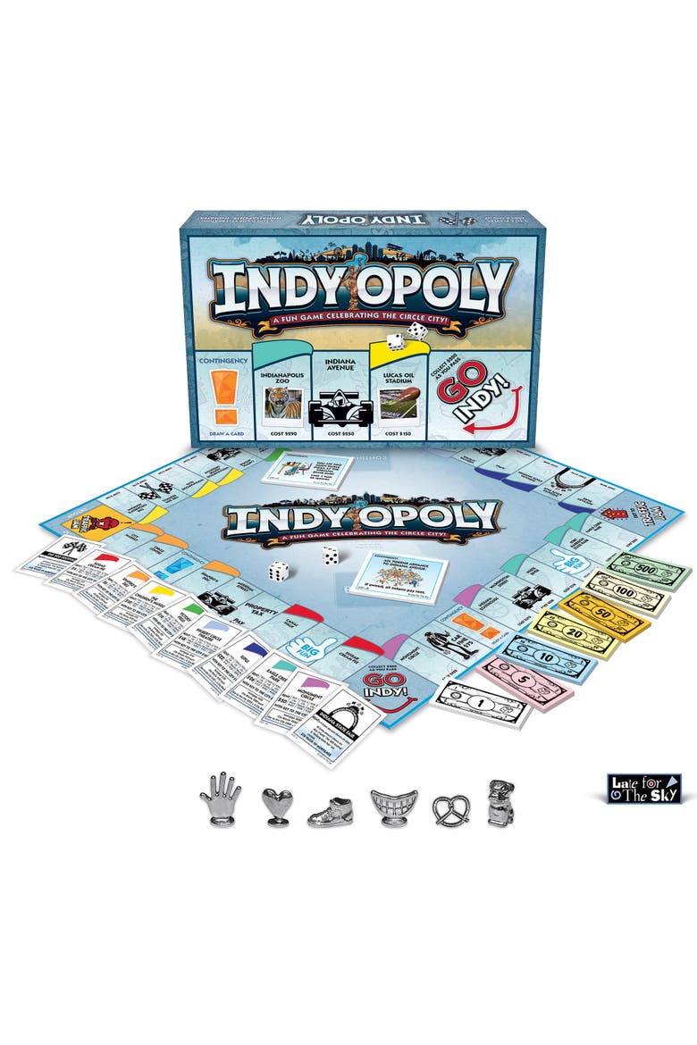 Indyopoly Indianapolis Themed Family Board Game, Alternate, color, Multicolored