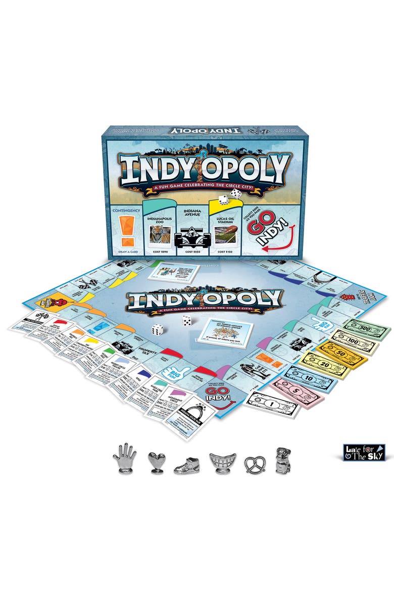Late for the Sky Indyopoly Indianapolis Themed Family Board Game, Alternate, color, Multicolored