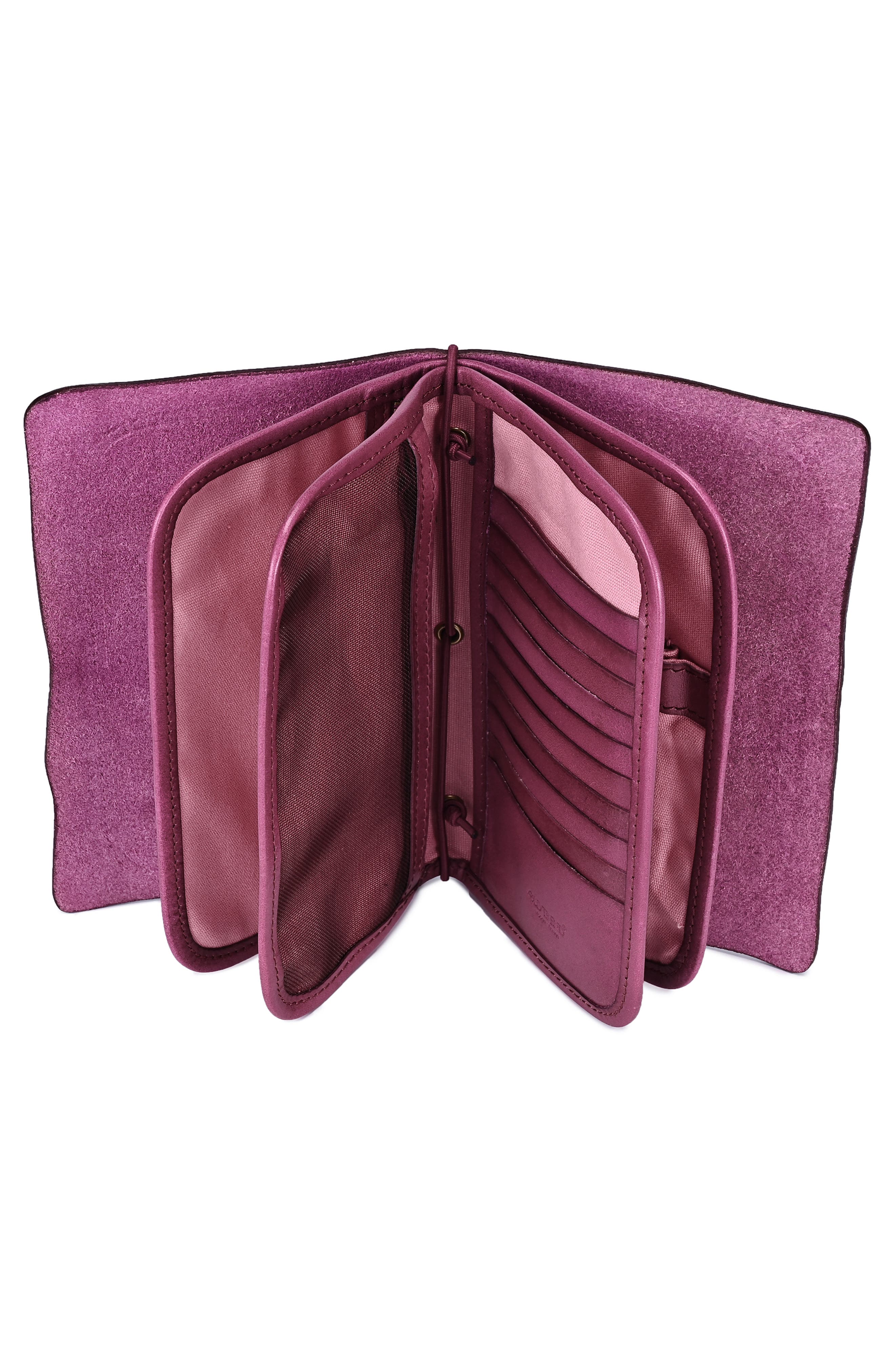 OLD TREND Nomad Leather Organizer, Alternate, color, Lilac