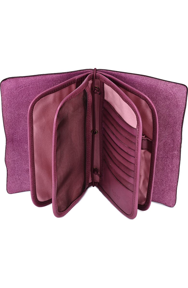 OLD TREND Nomad Leather Organizer, Alternate, color, Lilac