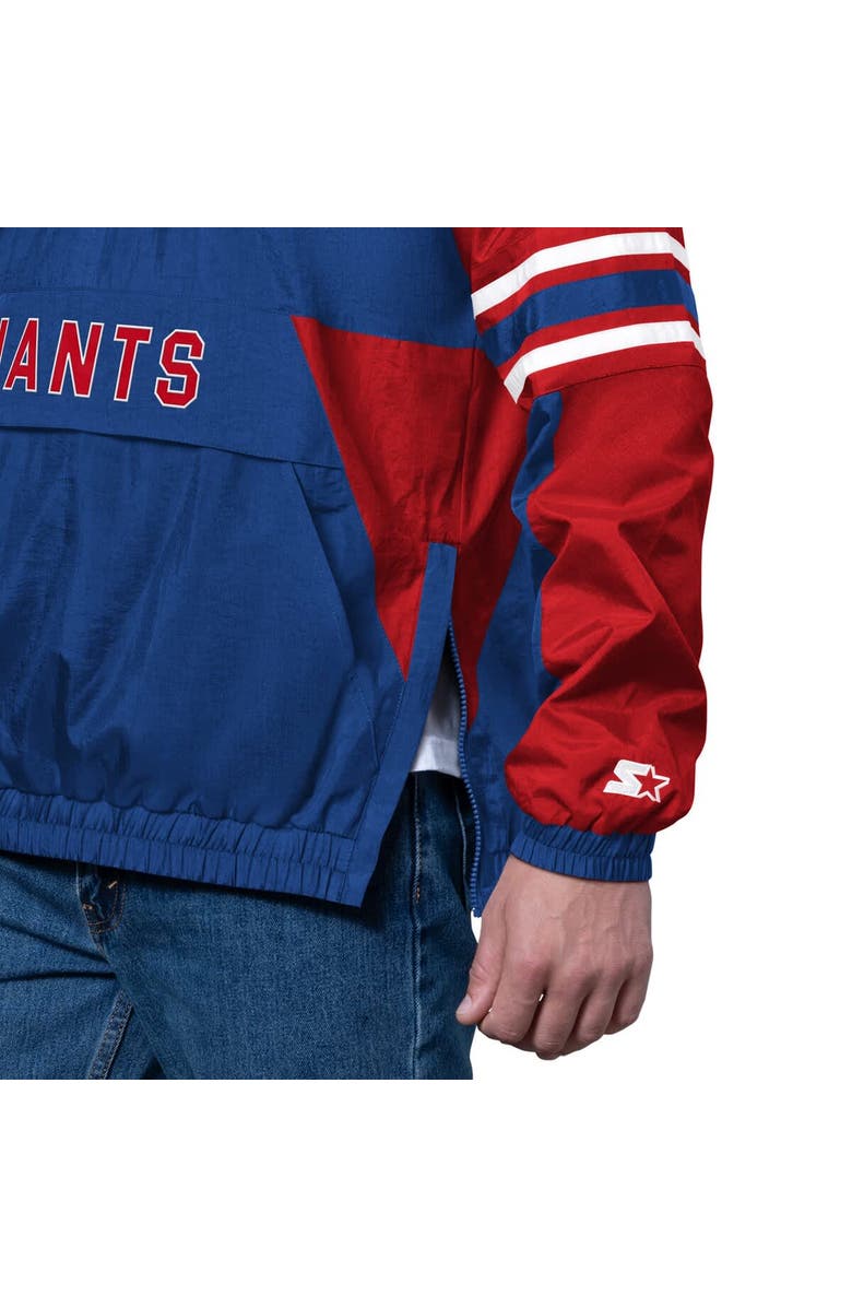 STARTER Men's Starter Royal New York Giants Prospect Half-Zip Pullover, Alternate, color, Royal