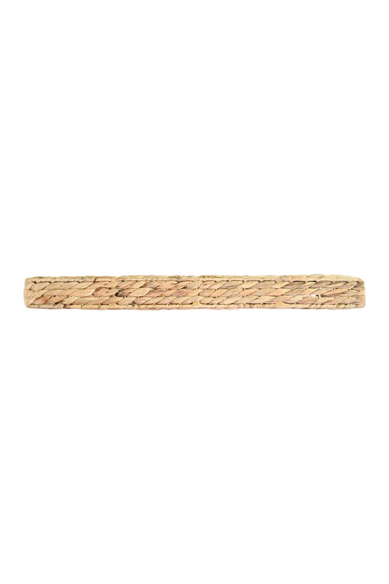 23.5" Handwoven Water Hyacinth Wall Shelf, Main, color, Brown