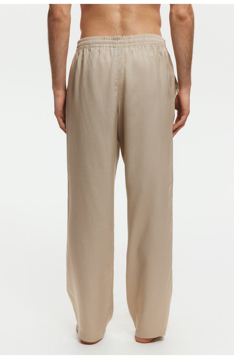 H&M Relaxed Fit Lyocell Trousers, Alternate, color, Beige