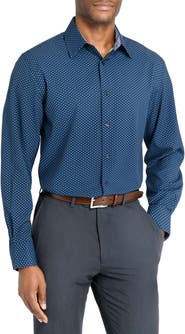 W.R.K Regular Fit Dash Print Performance Dress Shirt