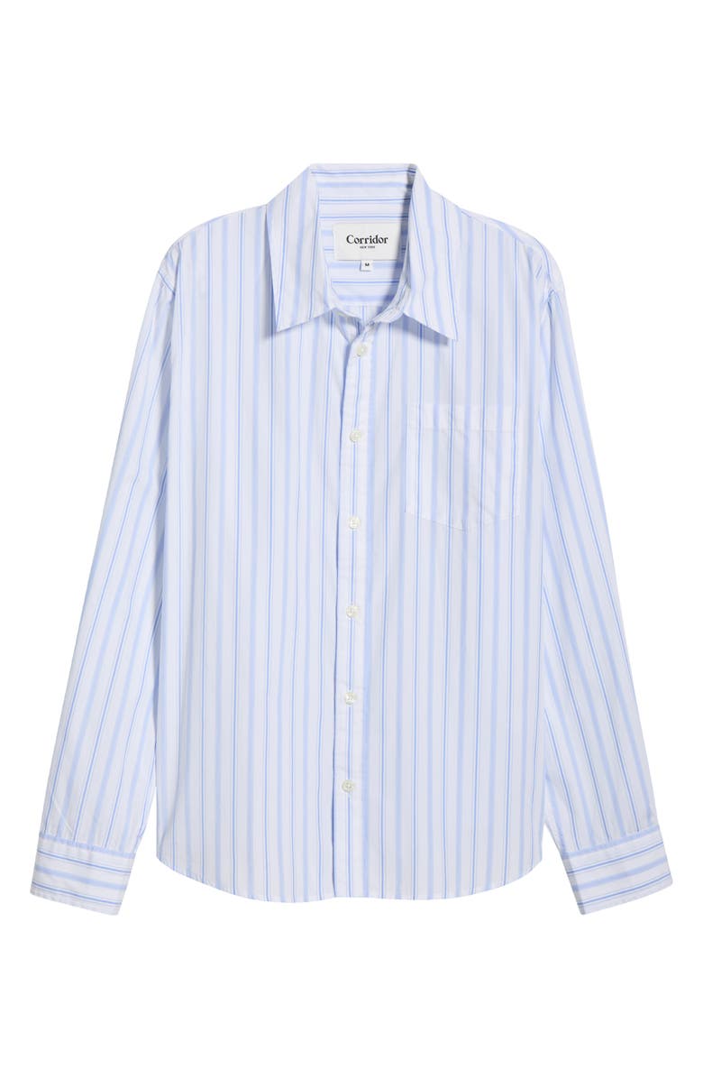 Corridor Berg Stripe Button-Up Shirt, Main, color, White