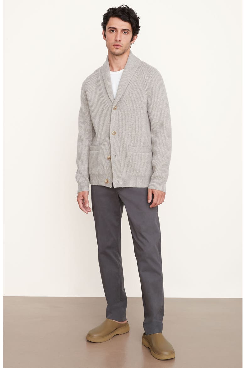 Marled Rib Shawl Collar Cardigan, Alternate, color, H GREY MULTI