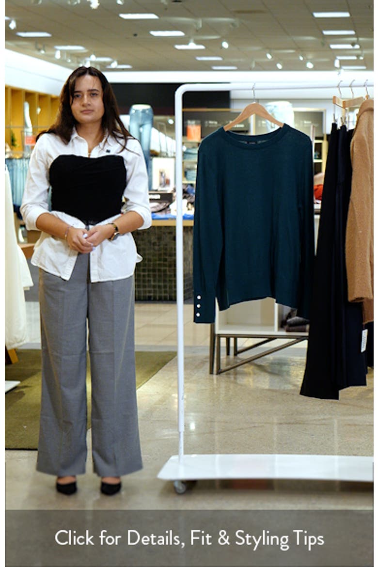 Button Cuff Cotton Blend Sweater video