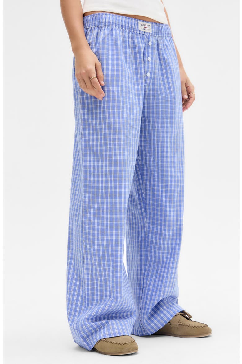 Check Straight Leg Pants, Alternate, color, BLUE CHECK