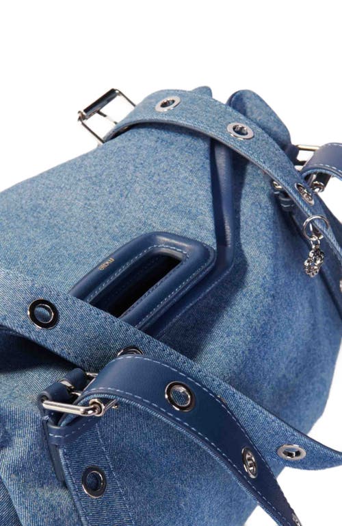 Maje Denim Miss M Xl Bag In Blue Jean