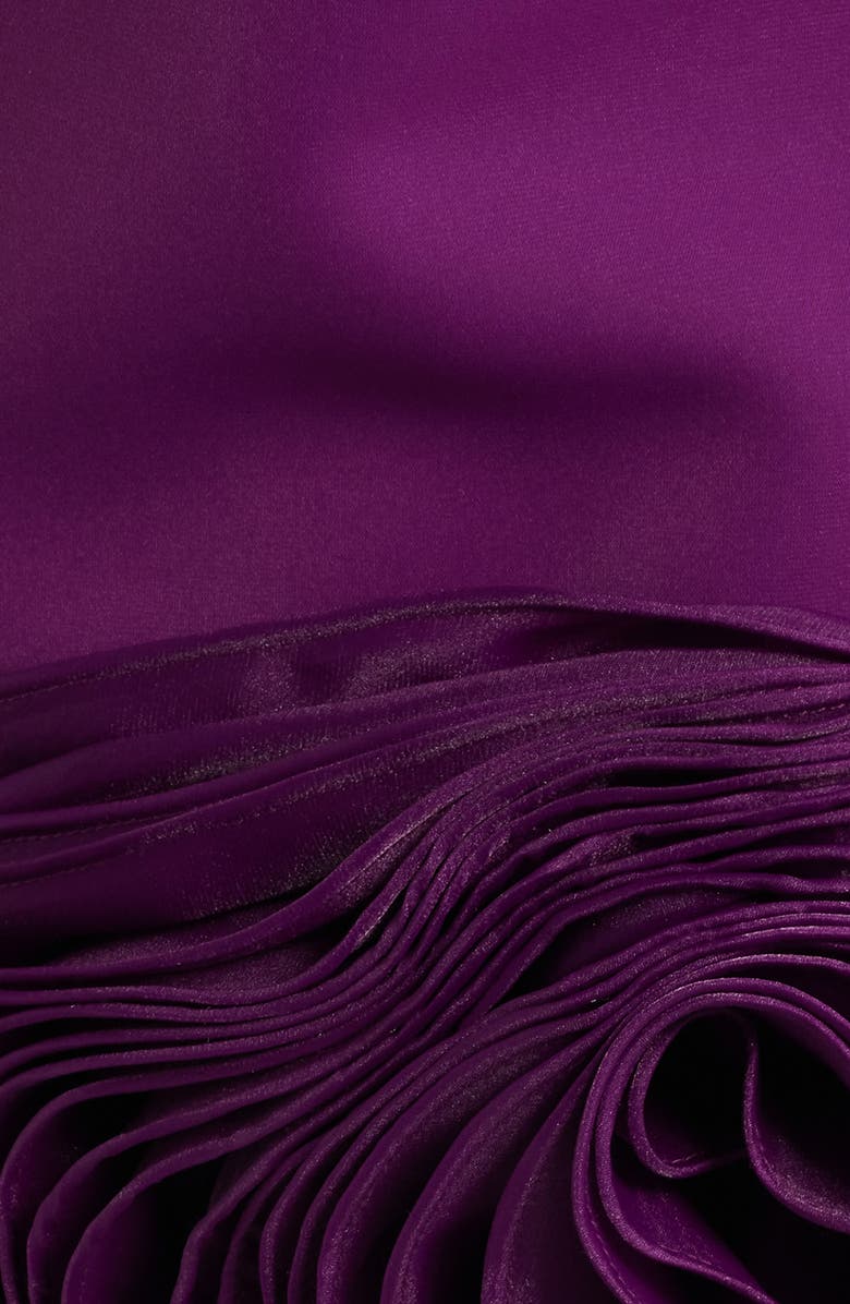 Acler Wigbeth Pleated Organza Overlay Minidress, Alternate, color, Deep Ruby