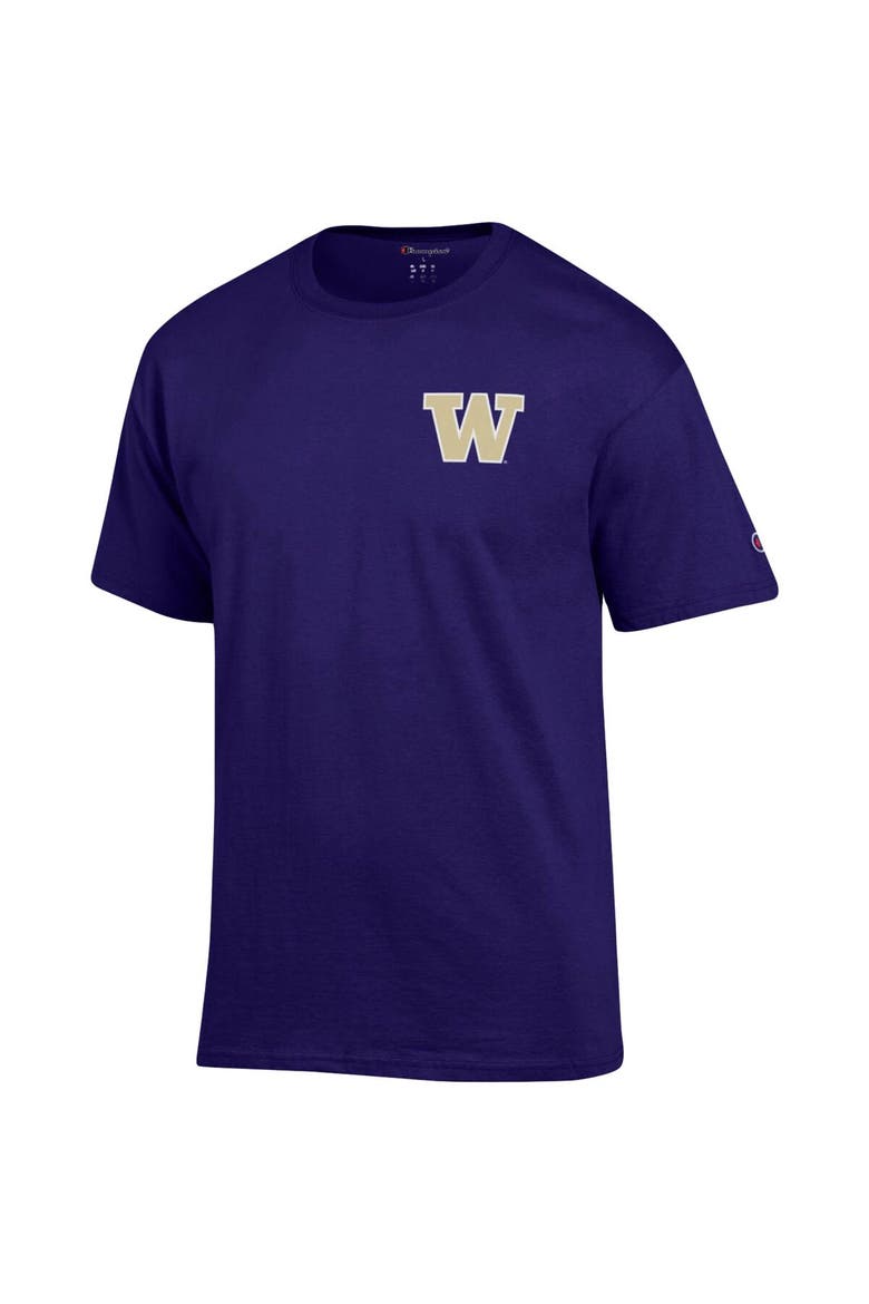 Men's Champion Purple Washington Huskies Stack 2-Hit T-Shirt, Alternate, color, Purple
