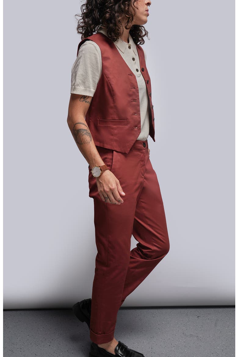 The Essential Vest, Alternate, color, CINNAMON