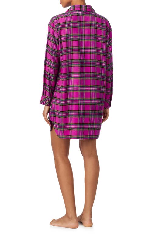 Ralph Lauren Lauren Plaid Print Sleepshirt In Multi