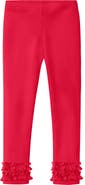CITY THREADS Girls Soft 100% Cotton Ruffle Leggings