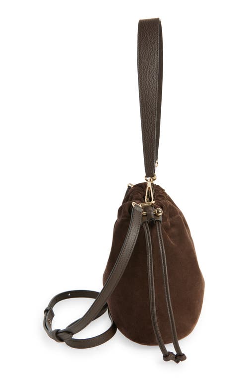 Strathberry Suede Top Handle Bag In Brown