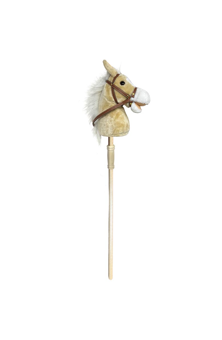 Playful Minds Stick Pony Palomino Tan Brown, 34 Inches Wood Stick Rideon, Alternate, color, 