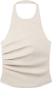 A.L.C. Sylvie Linen Blend Halter Top