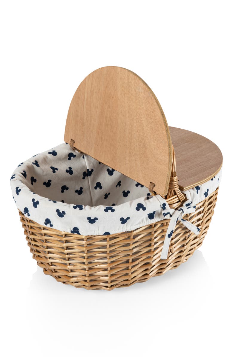 Picnic Time Mickey Country Basket, Alternate, color, Beige