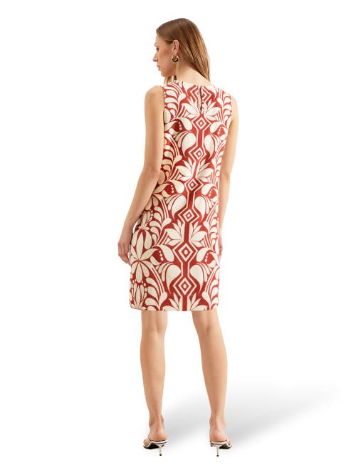Ro&zo Tile Printed Shift Dress In Pink