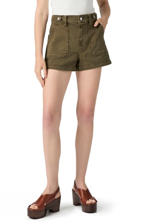 Anessa Button Tab Denim Shorts