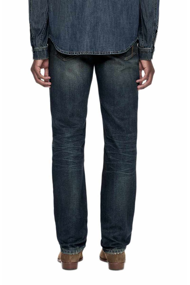 Slim Straight Leg Jeans, Alternate, color, TINTED DARK INDIGO