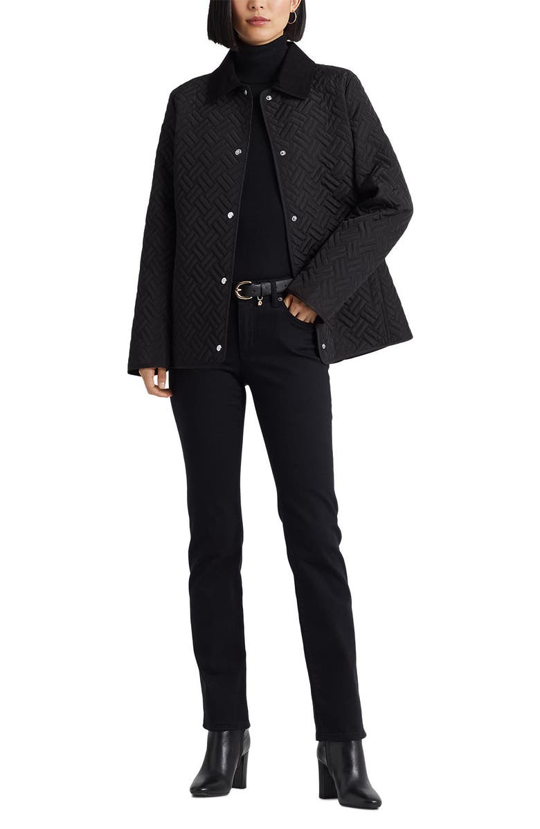 Lauren Ralph Lauren Herringbone Quilted Jacket, Alternate, color, 