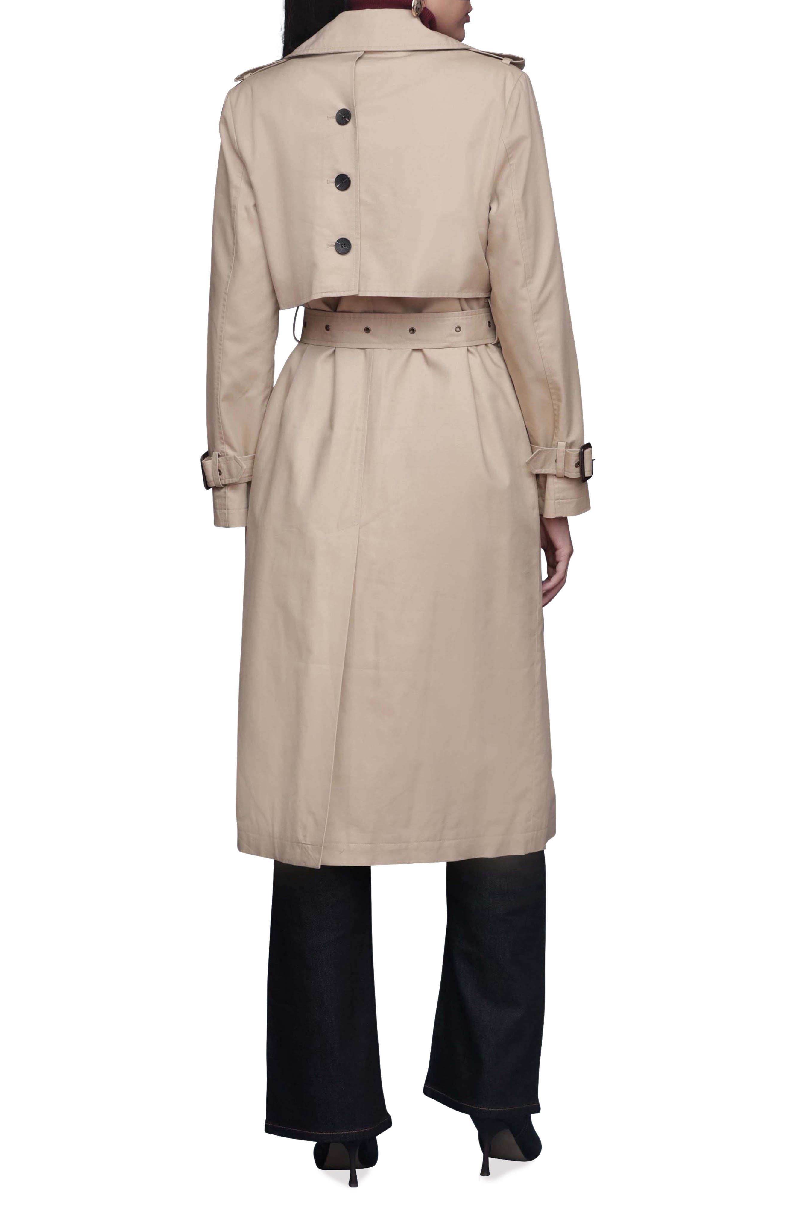 Layered Cotton Blend Trench Coat - image 2
