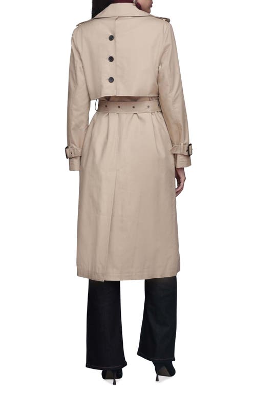 Avec Les Filles Layered Cotton Blend Trench Coat In Gray