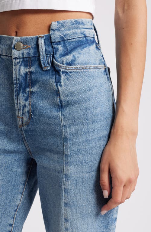Good American Good Boy Step Waist Distressed Hem Jeans In Indigo678