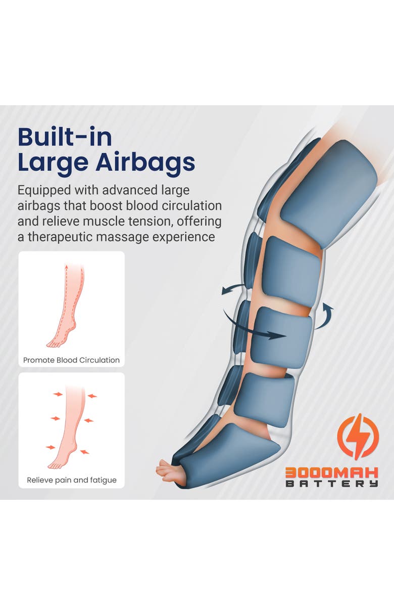 MIKO Aero Compression Massager with Airbag Technology, Alternate, color, Black